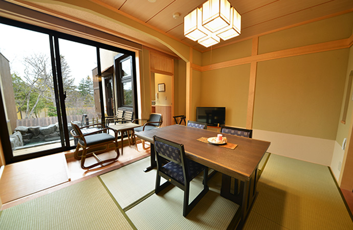Japanese-western style room with an open-air bath(ไม่มีสิ่งรบกวนวีลแชร์)